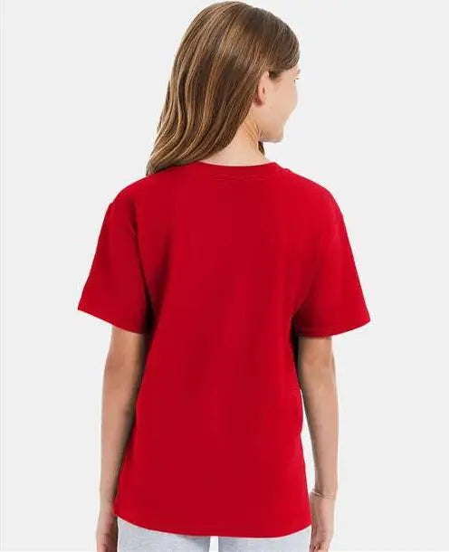 Hanes 498y Perfect-t Youth T-shirt - Athletic Red