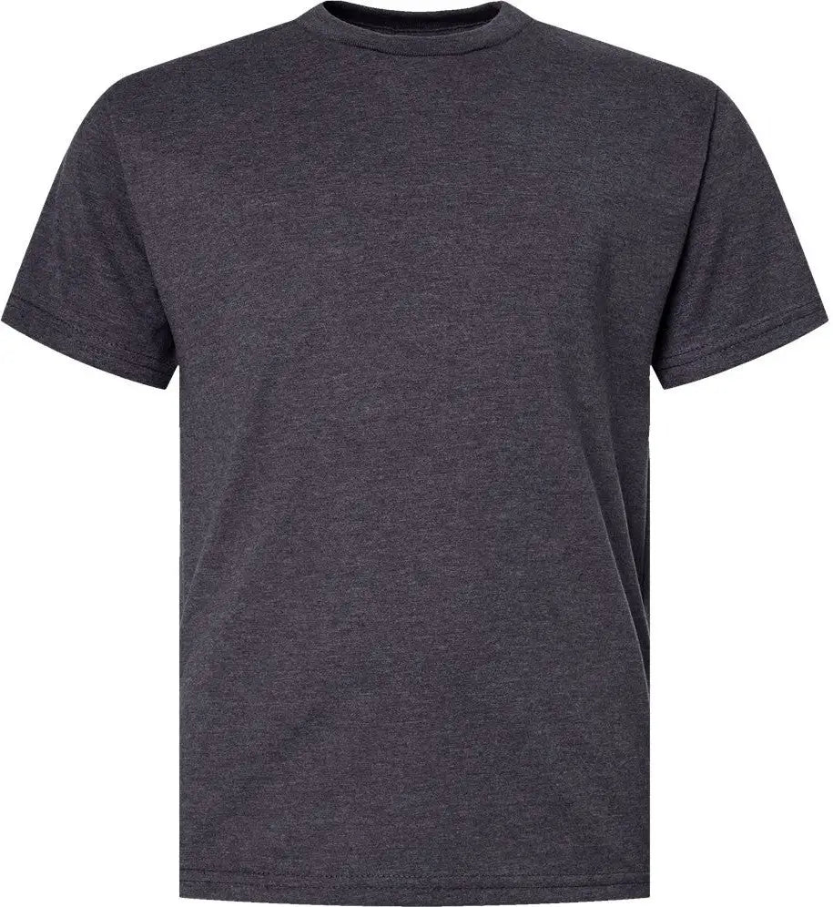 Hanes 498y Perfect-t Youth T-shirt - Charcoal Heather - Dark Gray / Xs