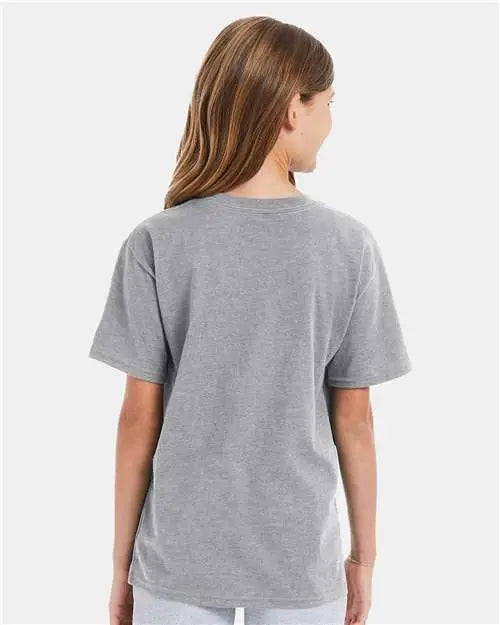 Hanes 498y Perfect-t Youth T-shirt - Light Steel