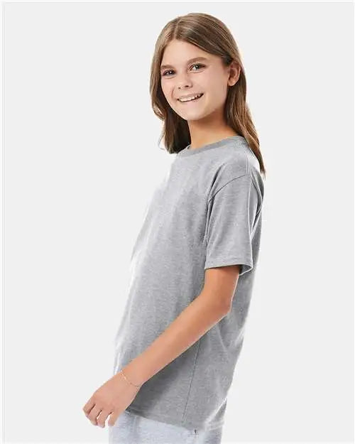 Hanes 498y Perfect-t Youth T-shirt - Light Steel