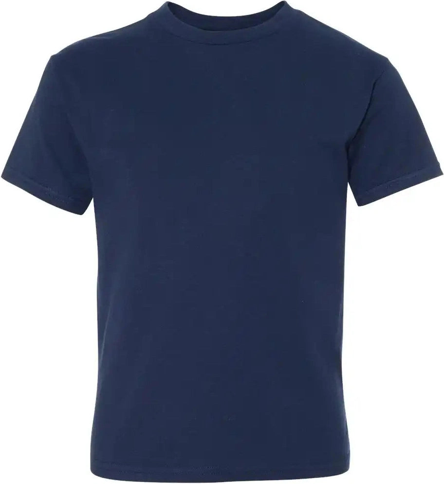 Hanes 498y Perfect-t Youth T-shirt - Navy - Xs