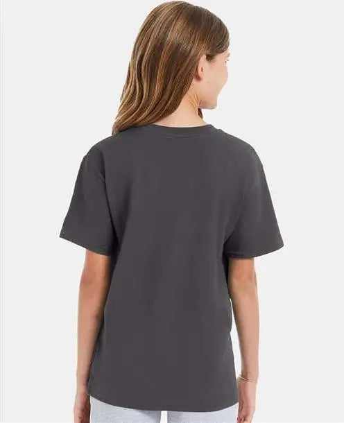 Hanes 498y Perfect-t Youth T-shirt - Smoke Grey