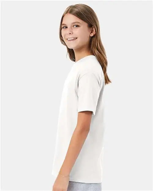 Hanes 498y Perfect-t Youth T-shirt - White