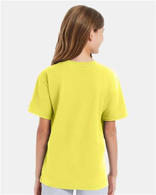 Hanes 498y Perfect-t Youth T-shirt - Yellow