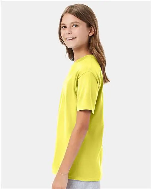 Hanes 498y Perfect-t Youth T-shirt - Yellow
