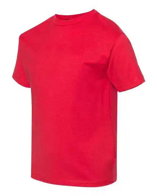 Hanes 498y Perfect-t Youth Short Sleeve T-shirt - Athletic Red