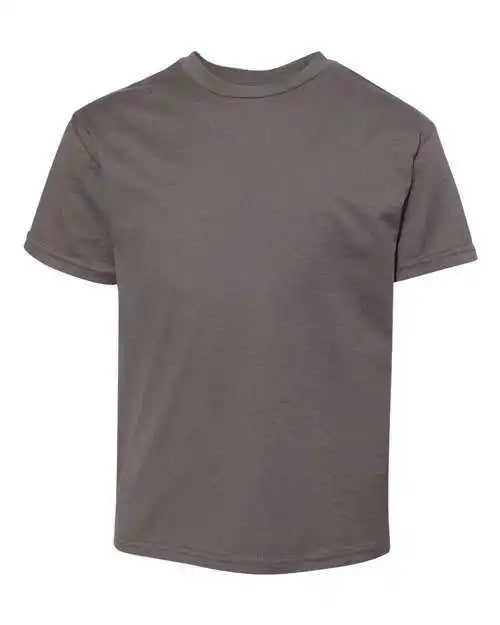 Hanes 498y Perfect-t Youth Short Sleeve T-shirt - Smoke Grey