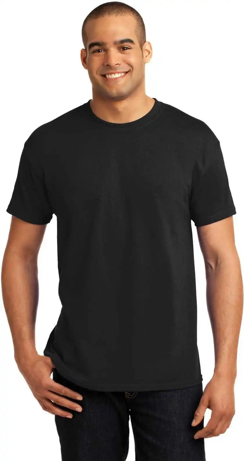 Hanes 5170 Ecosmart 50/50 Cotton/poly t Shirt Black