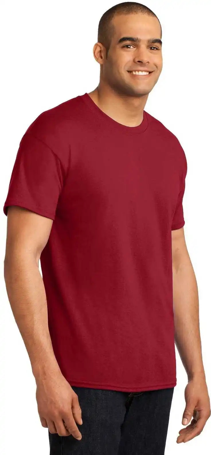 Hanes 5170 Ecosmart 50/50 Cotton/poly t Shirt Deep Red