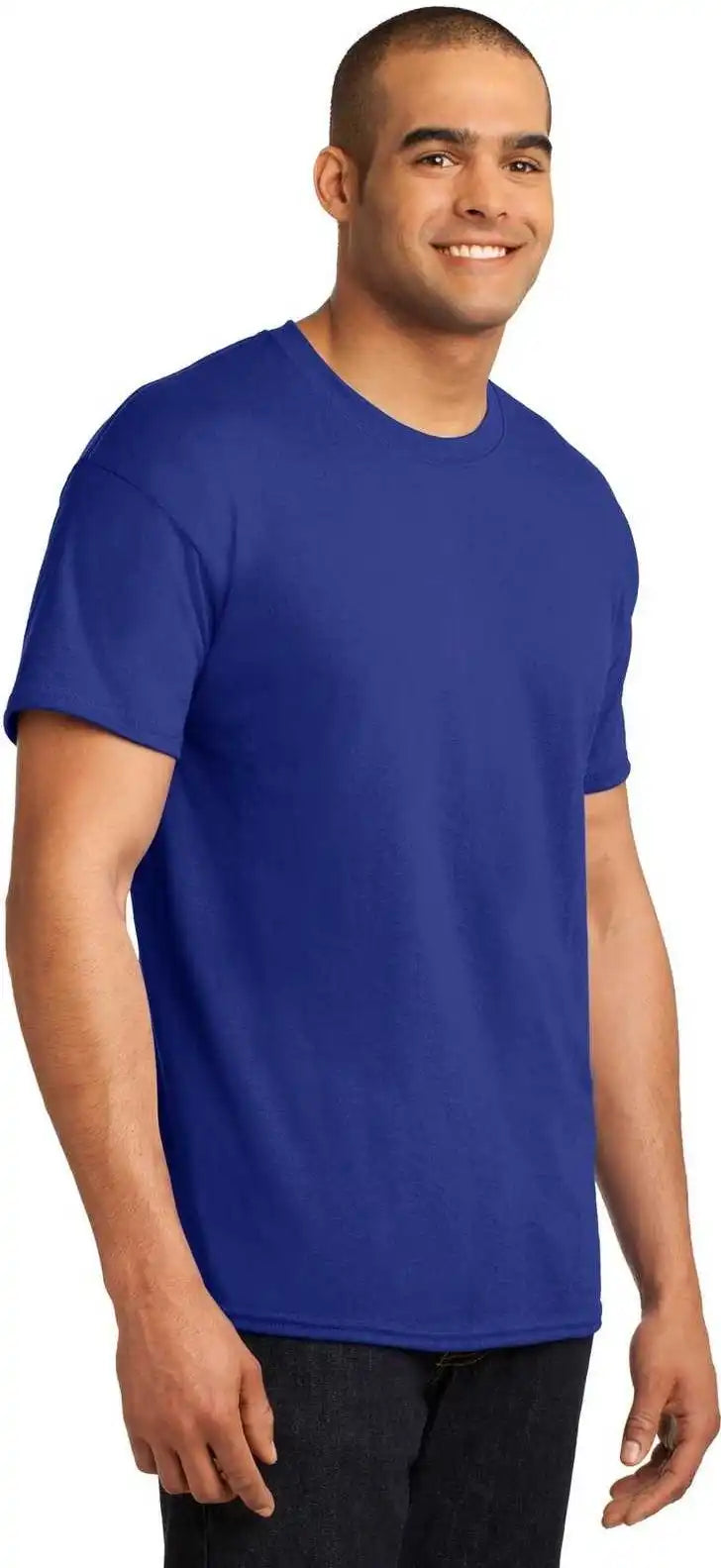 Hanes 5170 Ecosmart 50/50 Cotton/poly t Shirt Deep Royal