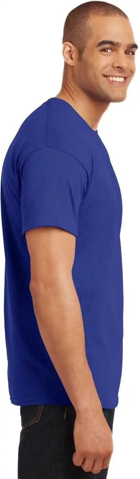 Hanes 5170 Ecosmart 50/50 Cotton/poly t Shirt Deep Royal