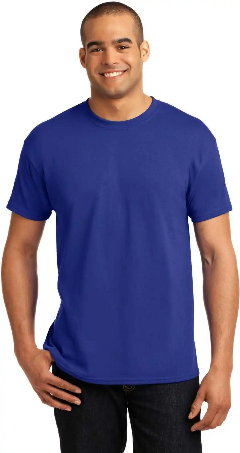 Hanes 5170 Ecosmart 50/50 Cotton/poly t Shirt Deep Royal