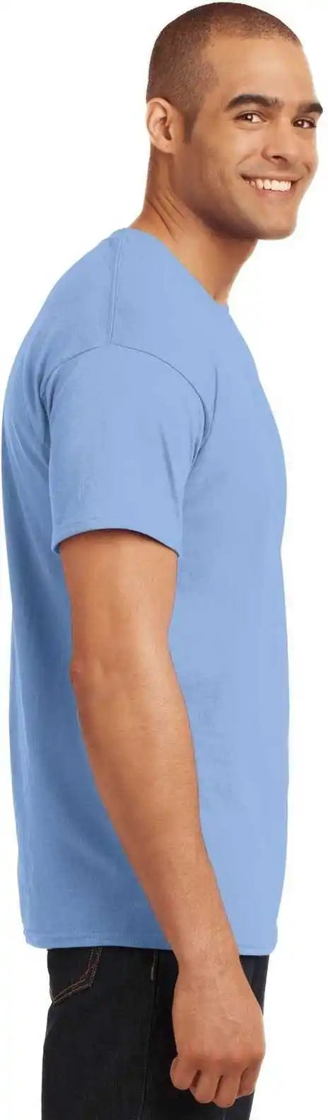 Hanes 5170 Ecosmart 50/50 Cotton/poly t Shirt Light Blue