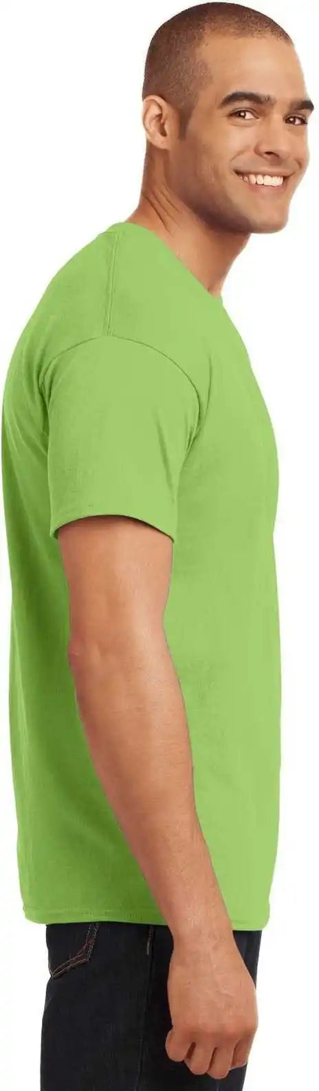 Hanes 5170 Ecosmart 50/50 Cotton/poly t Shirt Lime