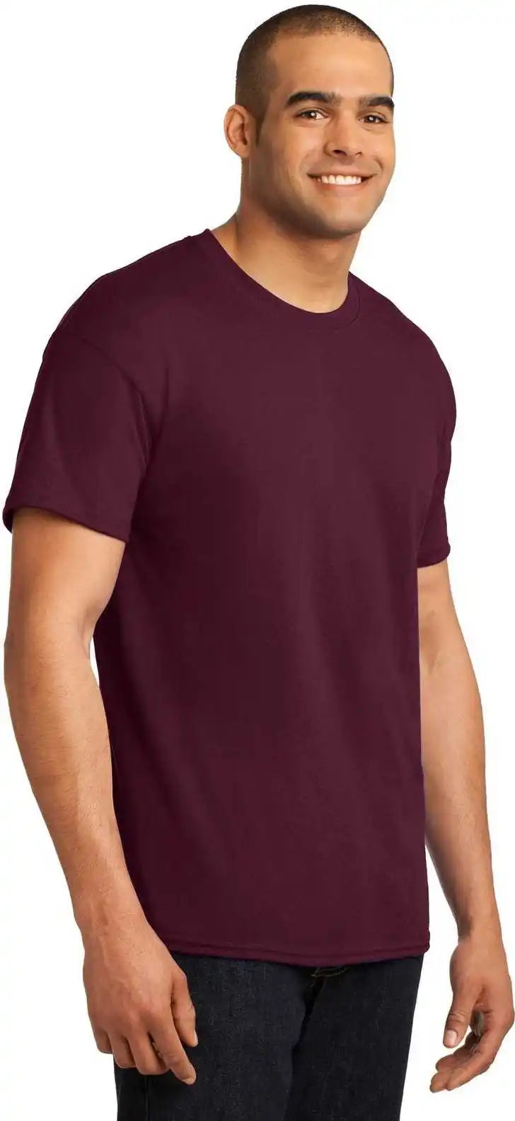 Hanes 5170 Ecosmart 50/50 Cotton/poly t Shirt Maroon