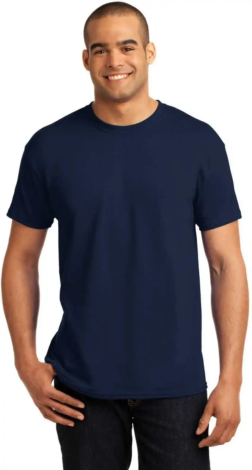 Hanes 5170 Ecosmart 50/50 Cotton/poly t Shirt Navy