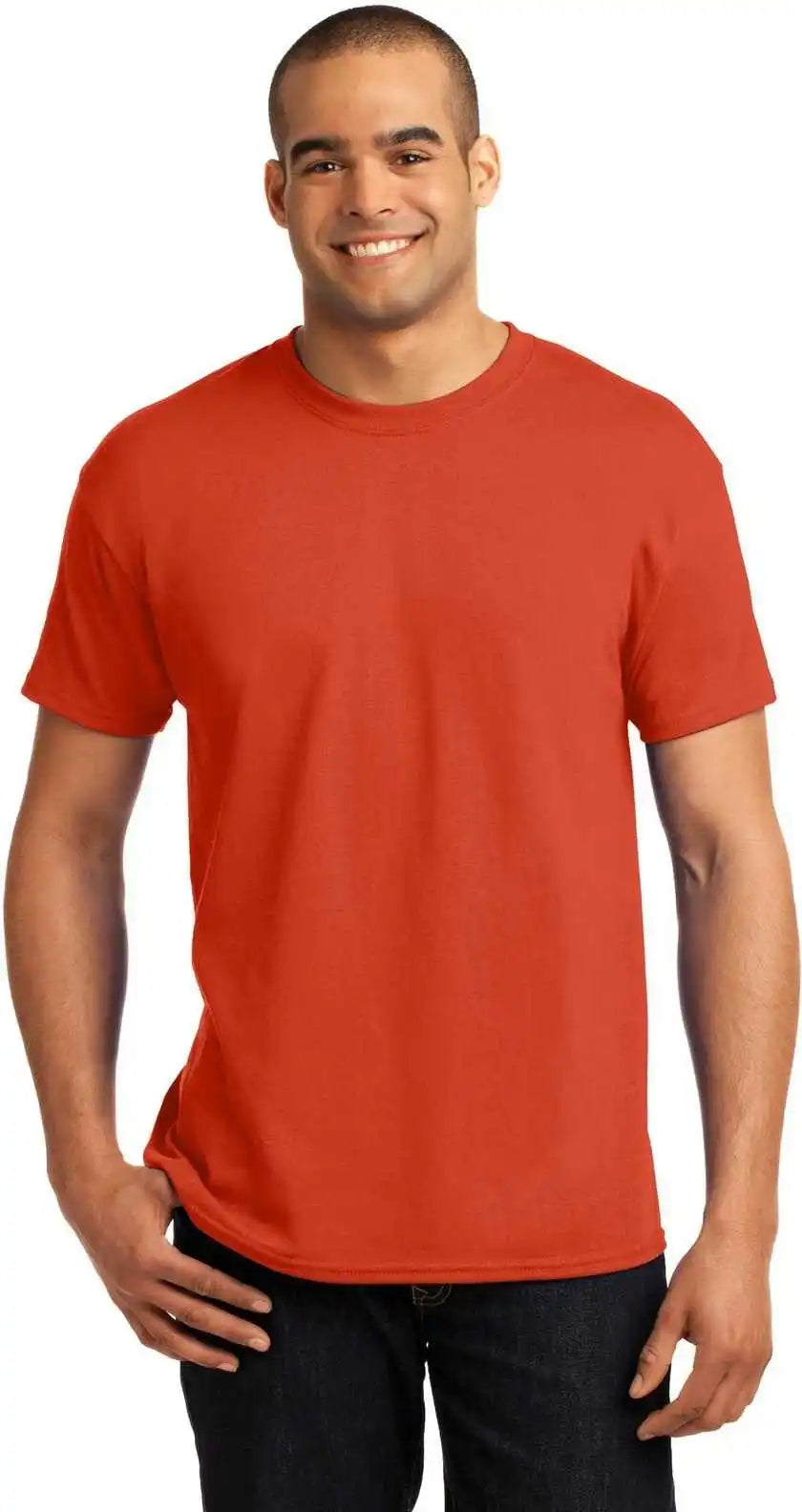 Hanes 5170 Ecosmart 50/50 Cotton/poly T-shirt - Orange