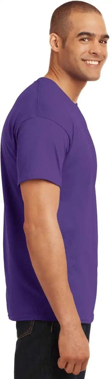 Hanes 5170 Ecosmart 50/50 Cotton/poly t Shirt Purple