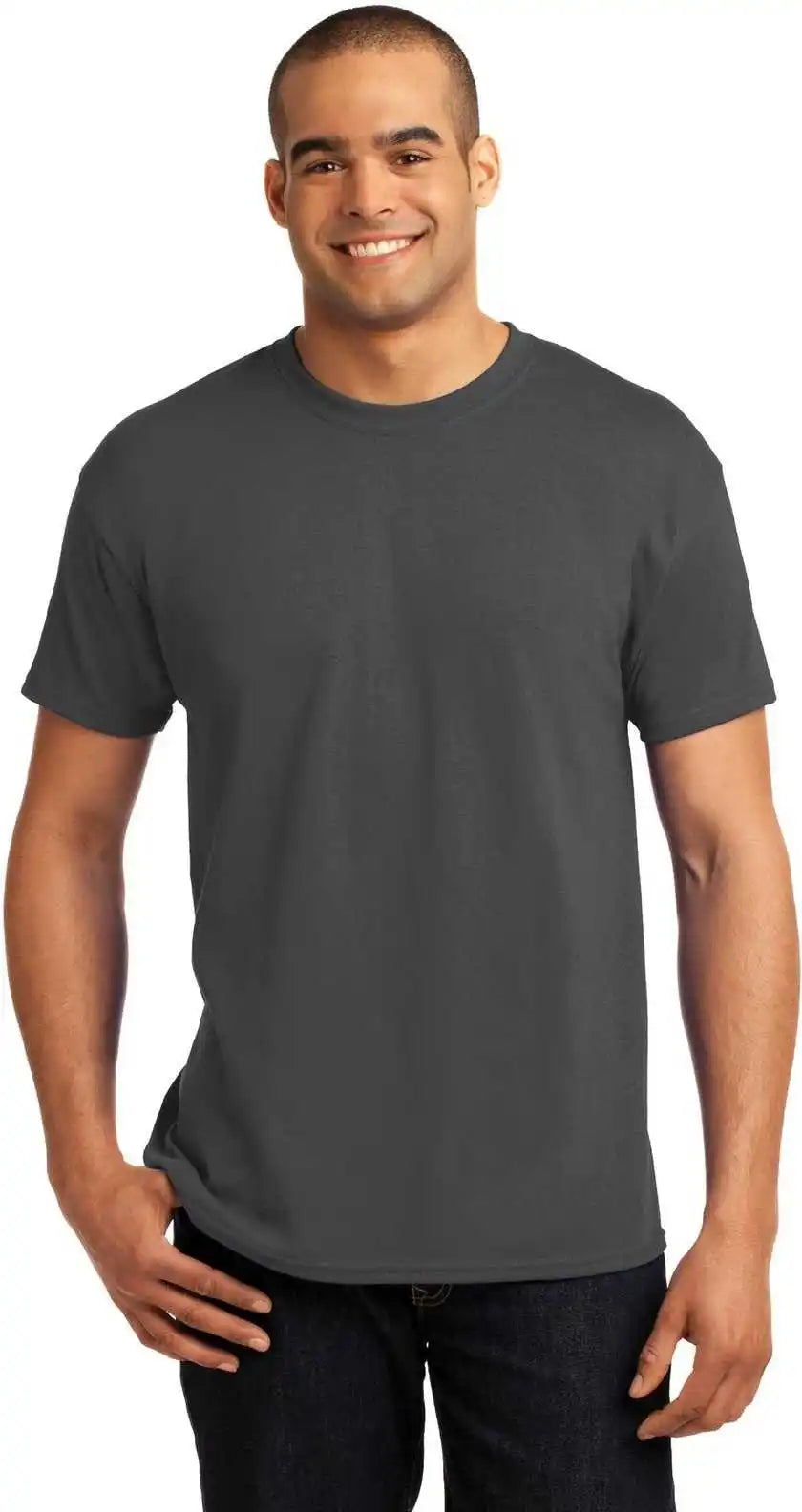Hanes 5170 Ecosmart 50/50 Cotton/poly t Shirt Smoke Gray