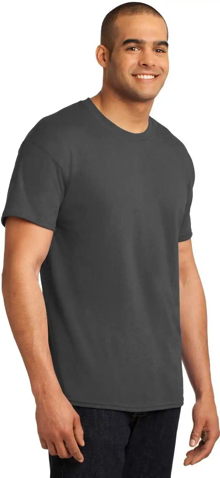 Hanes 5170 Ecosmart 50/50 Cotton/poly t Shirt Smoke Gray