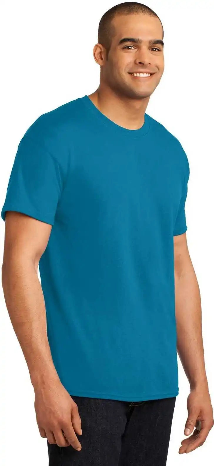 Hanes 5170 Ecosmart 50/50 Cotton/poly t Shirt Teal