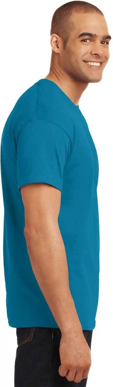 Hanes 5170 Ecosmart 50/50 Cotton/poly t Shirt Teal