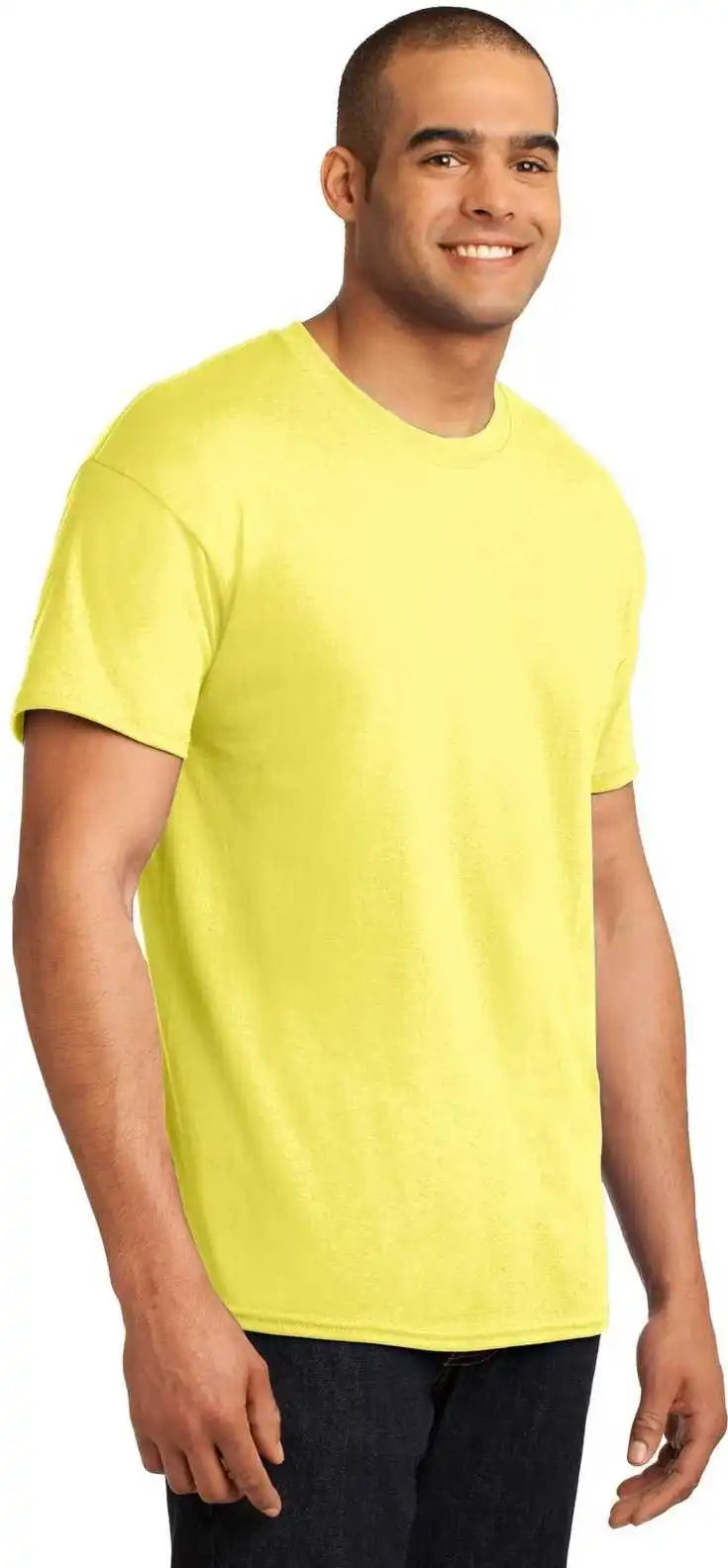 Hanes 5170 Ecosmart 50/50 Cotton/poly t Shirt Yellow