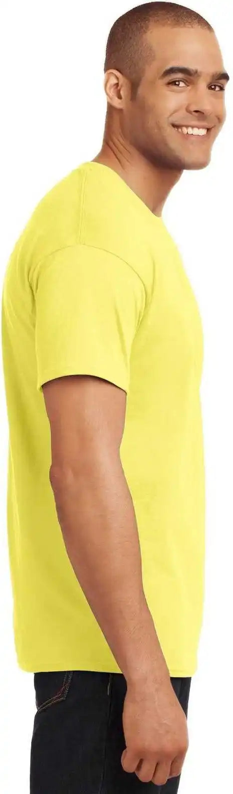 Hanes 5170 Ecosmart 50/50 Cotton/poly t Shirt Yellow