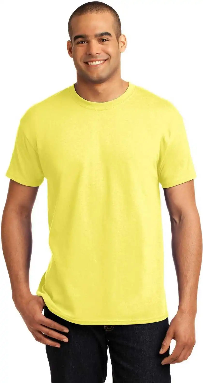 Hanes 5170 Ecosmart 50/50 Cotton/poly t Shirt Yellow