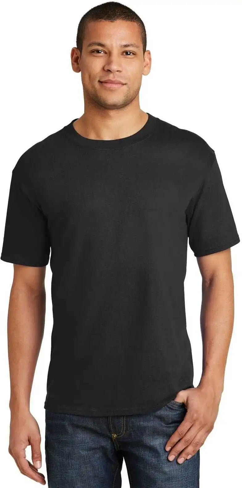 Hanes 5180 Beefy t 100% Cotton Shirt Black