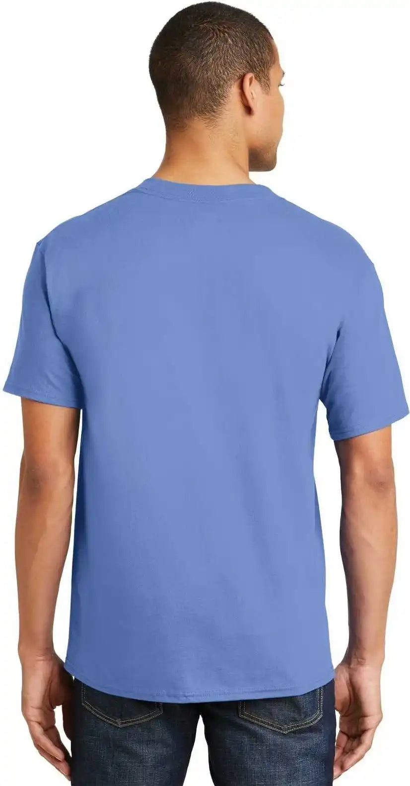 Hanes 5180 Beefy t 100% Cotton Shirt Carolina Blue