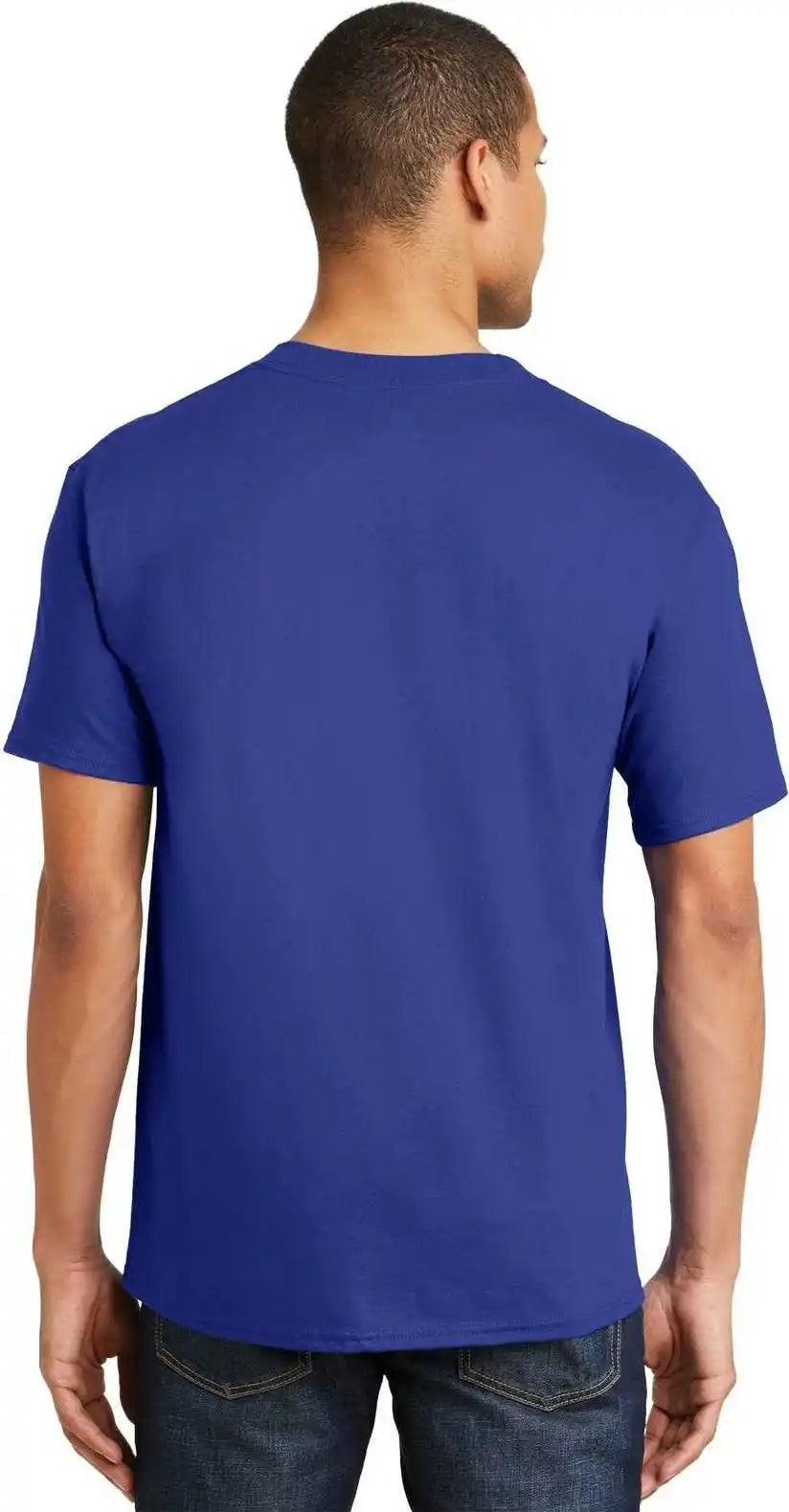 Hanes 5180 Beefy t 100% Cotton Shirt Deep Royal