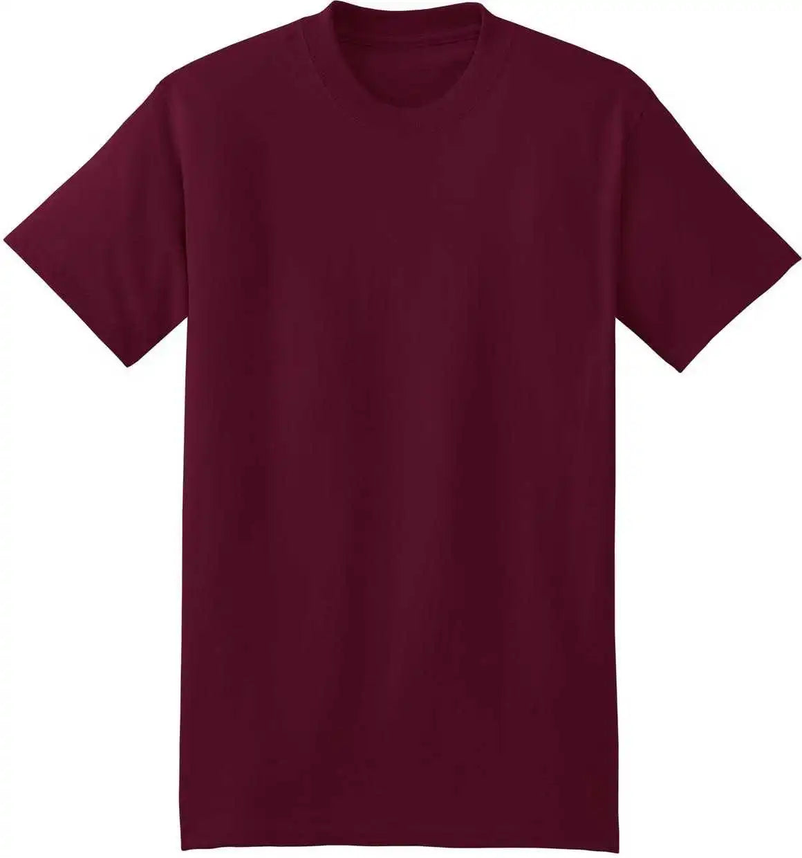 Hanes 5180 Beefy t 100% Cotton Shirt Maroon