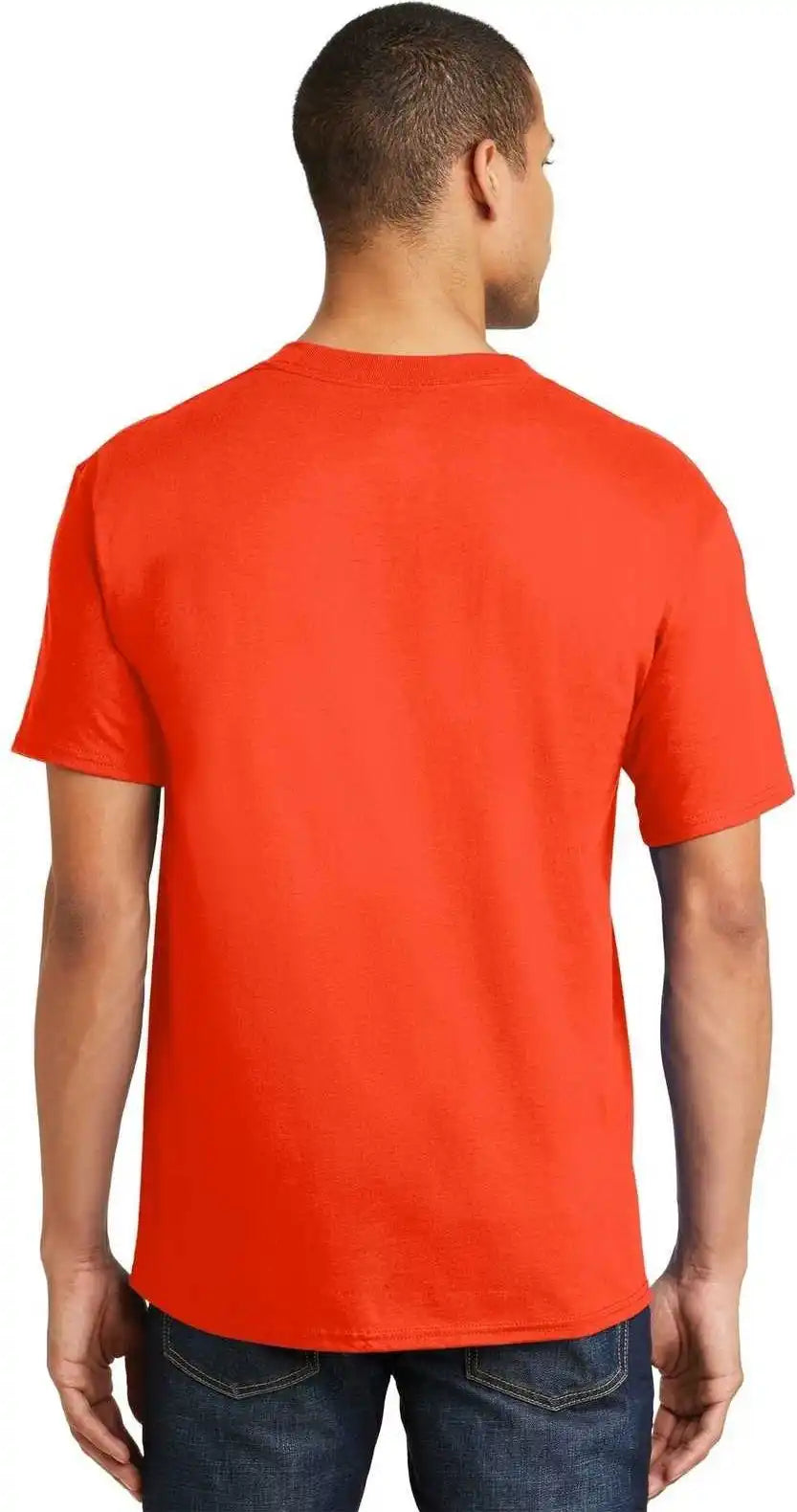 Hanes 5180 Beefy t 100% Cotton Shirt Orange