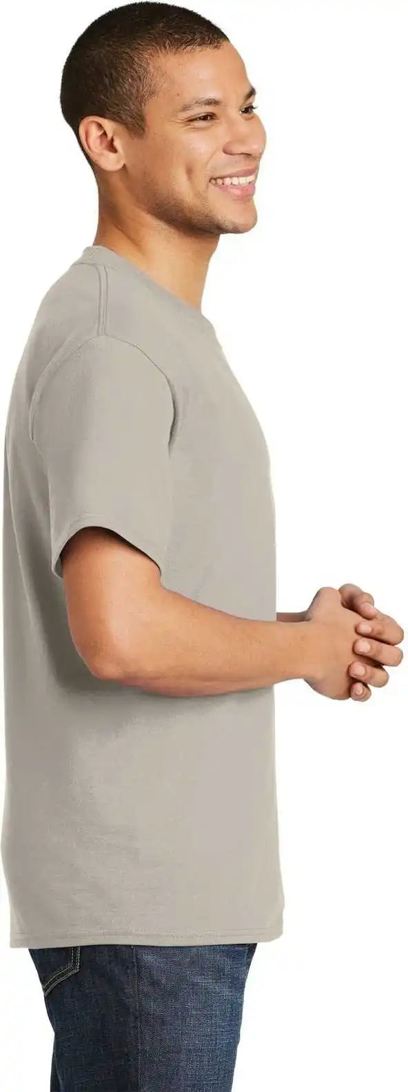 Hanes 5180 Beefy t 100% Cotton Shirt Sand