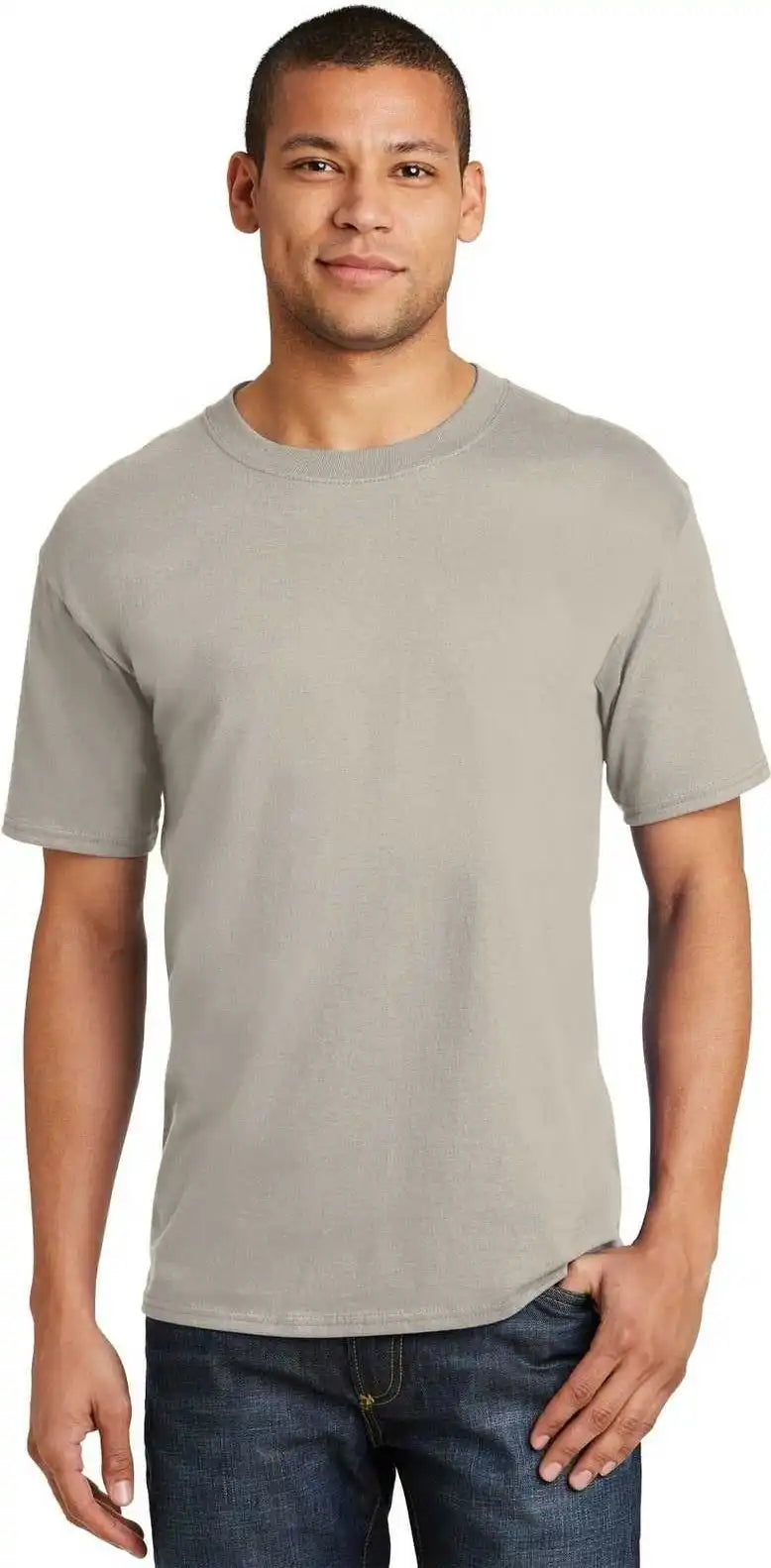 Hanes 5180 Beefy t 100% Cotton Shirt Sand