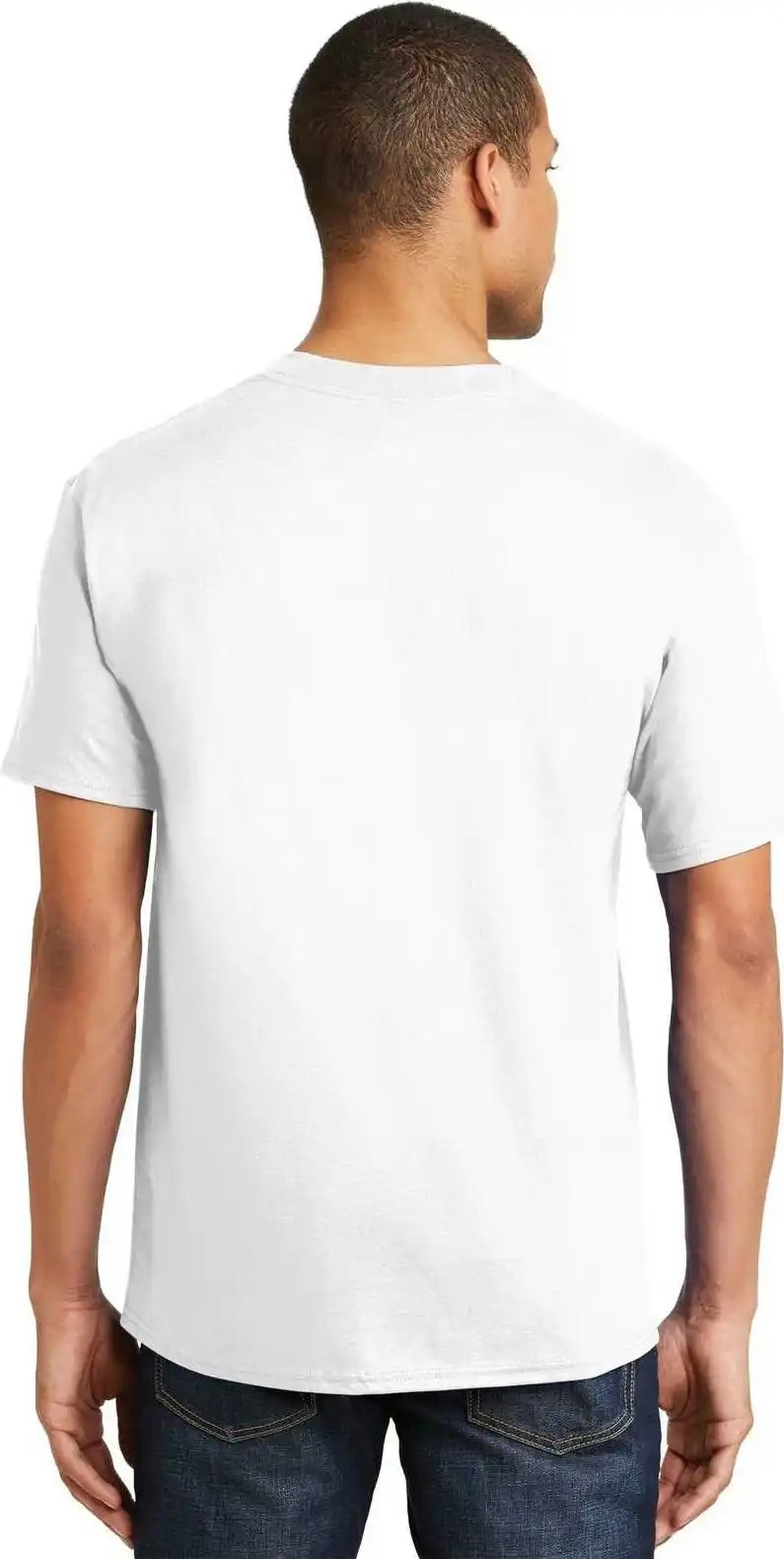 Hanes 5180 Beefy t 100% Cotton Shirt White