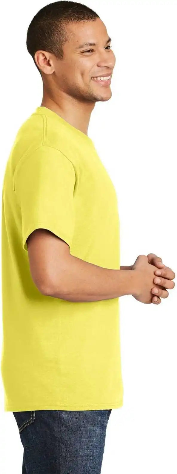 Hanes 5180 Beefy t 100% Cotton Shirt Yellow