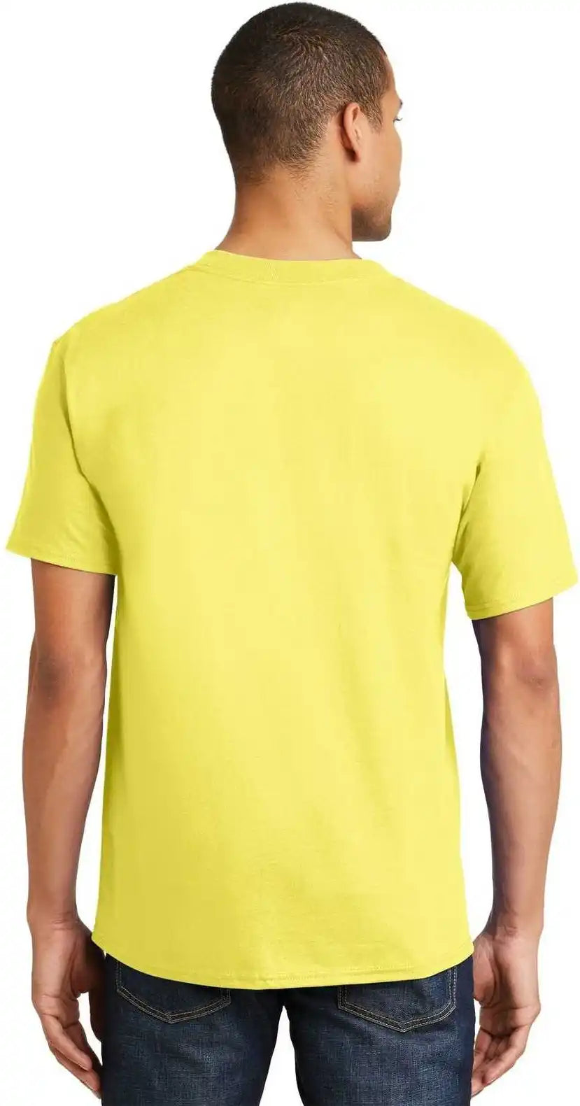 Hanes 5180 Beefy t 100% Cotton Shirt Yellow