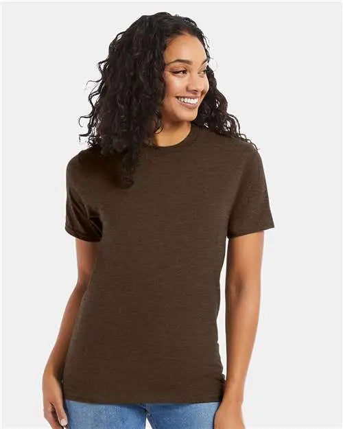 Hanes 5180 Beefy-t® T-shirt - Heather Brown - s