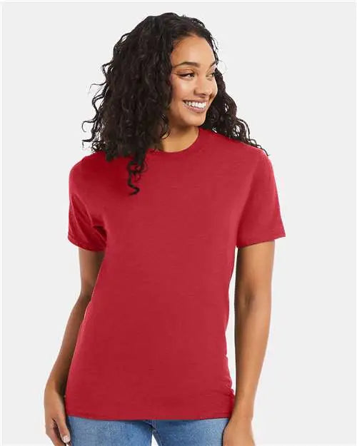 Hanes 5180 Beefy-t® T-shirt - Heather Red