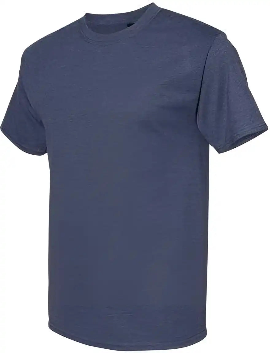 Hanes 5180 Beefy t Short Sleeve Shirt Heather Navy