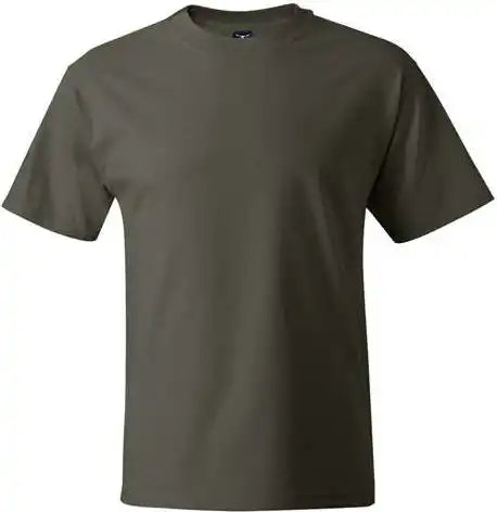 Hanes 5180 Beefy t Short Sleeve Shirt Fatigue Green