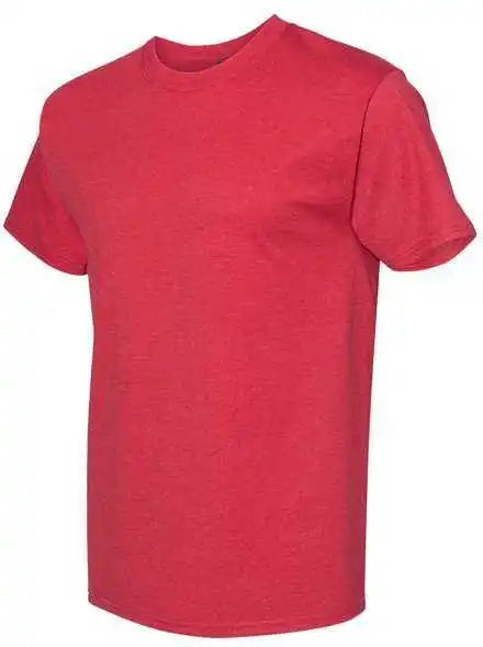 Hanes 5180 Beefy-t Short Sleeve T-shirt - Heather Red