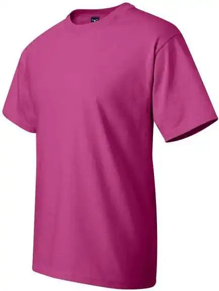 Hanes 5180 Beefy-t Short Sleeve T-shirt - Wow Pink