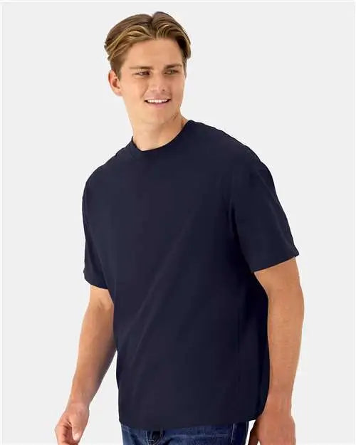 Hanes 5180r Beefy-t® Retro Street T-shirt - Athletic Navy