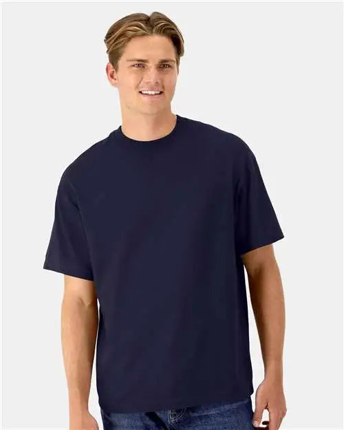 Hanes 5180r Beefy-t® Retro Street T-shirt - Athletic Navy - s