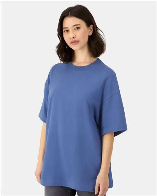 Hanes 5180r Beefy-t® Retro Street T-shirt - Denim Blue