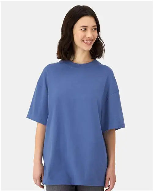 Hanes 5180r Beefy-t® Retro Street T-shirt - Denim Blue