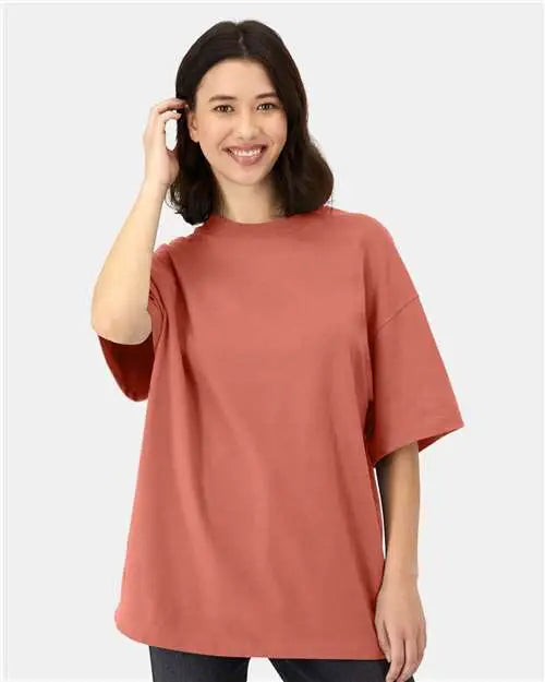 Hanes 5180r Beefy-t® Retro Street T-shirt - Picante Pink - s
